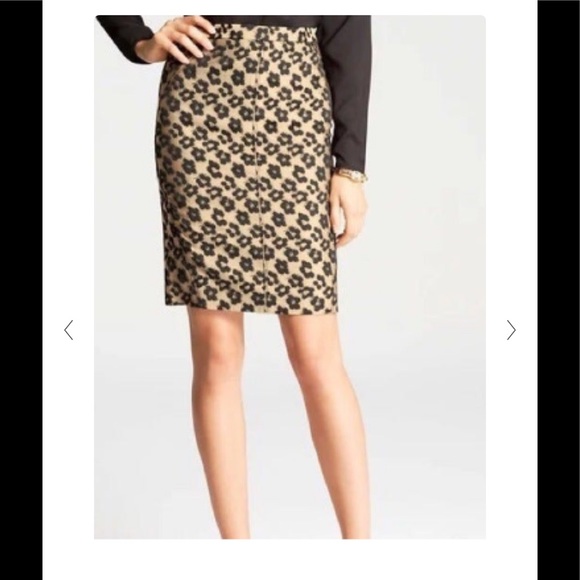 Dresses & Skirts - Ann Taylor Maven Jacquard Metallic Skirt cheetah 2